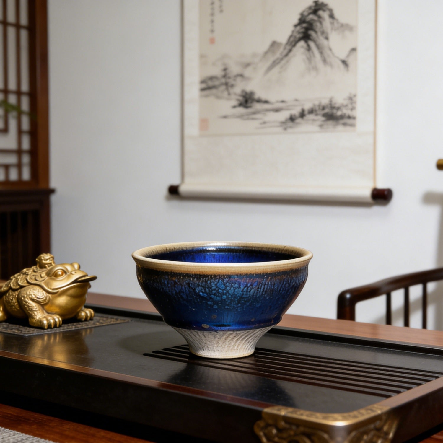 Handmade Bundled Mouth Jian Ware Wood Fired Master Cup