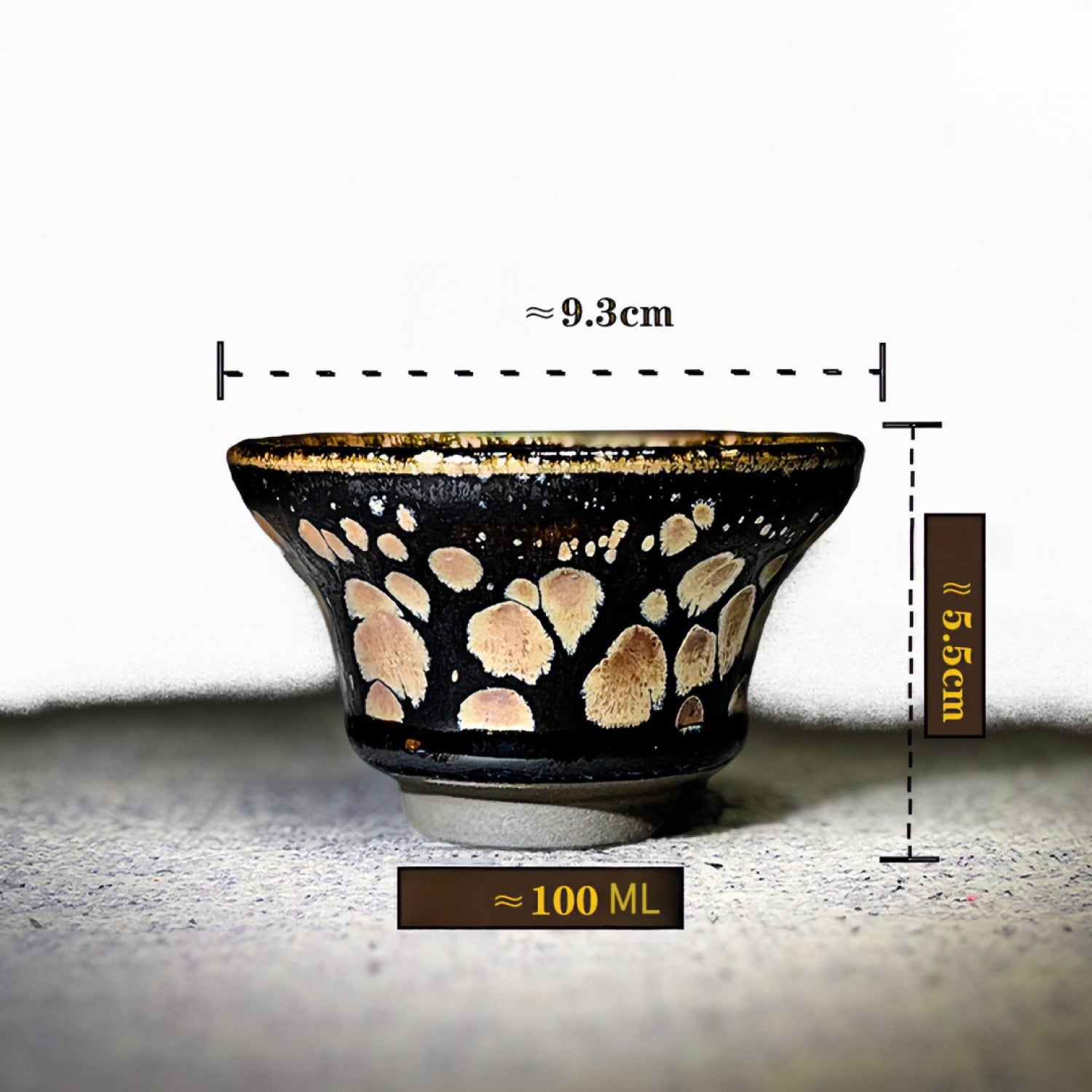 Golden Rose Tenmoku Iron Body Master Tea Cup