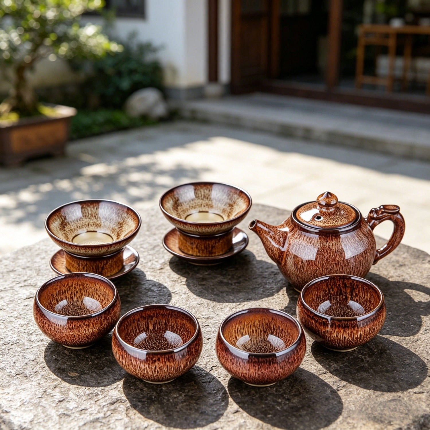Golden Kiln 10Pcs Tea Set Gift Box