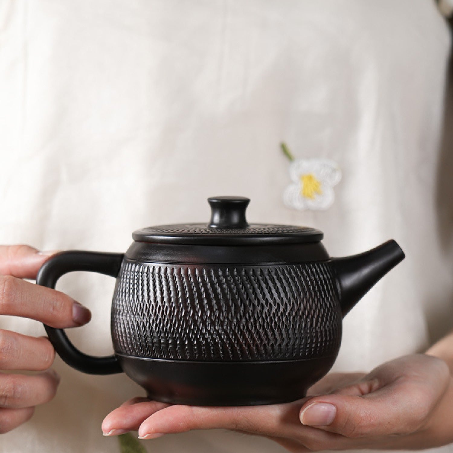 Handmade Purple Pottery Hanwa Gongfu Teapot