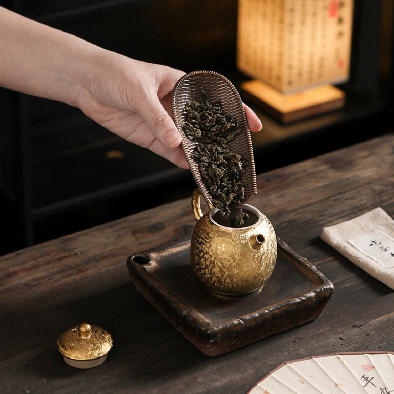 Kiln Change Gilded Gongfu Tea Cup