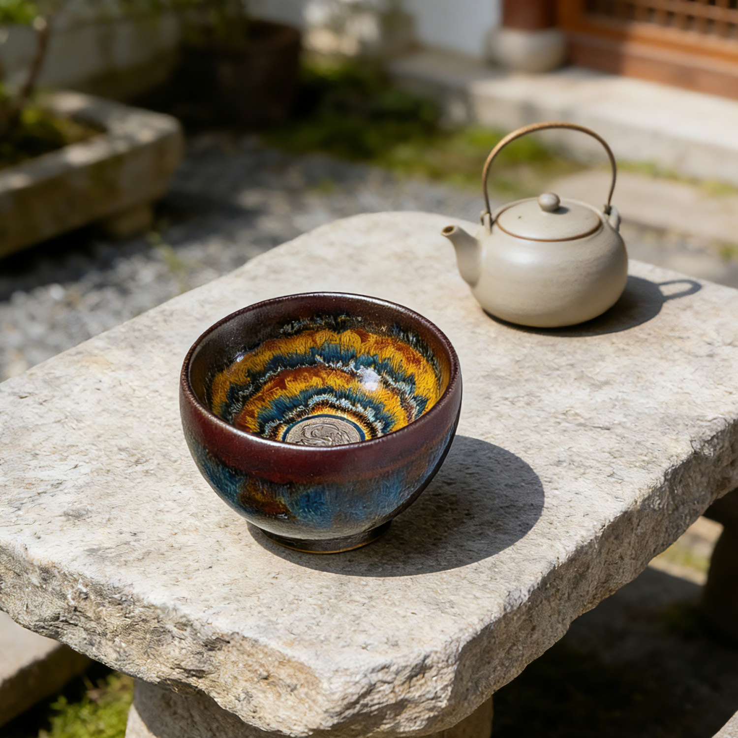 Master Craft Green Dragon Bowl Master Tea Cup