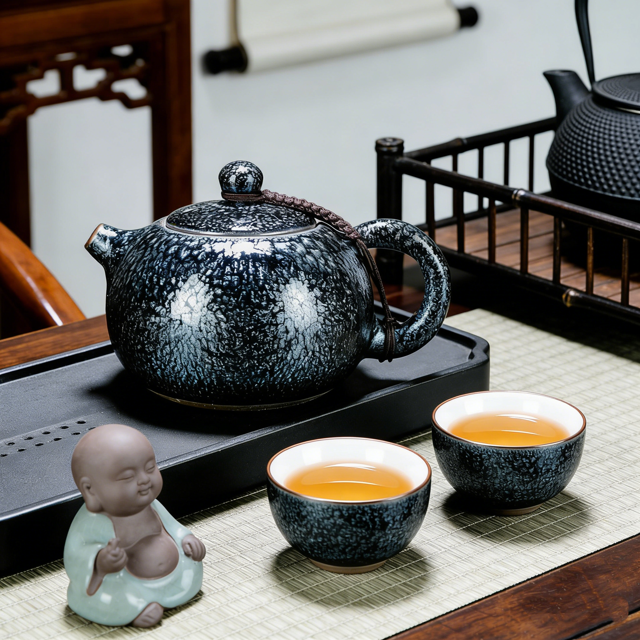 Hundred Flowers JianZhan Xishi Gongfu Tea Pot