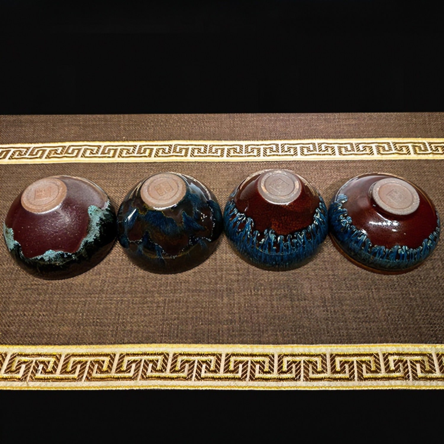 Blue Ocean Incense Burner Master Tea Cup Gift Box
