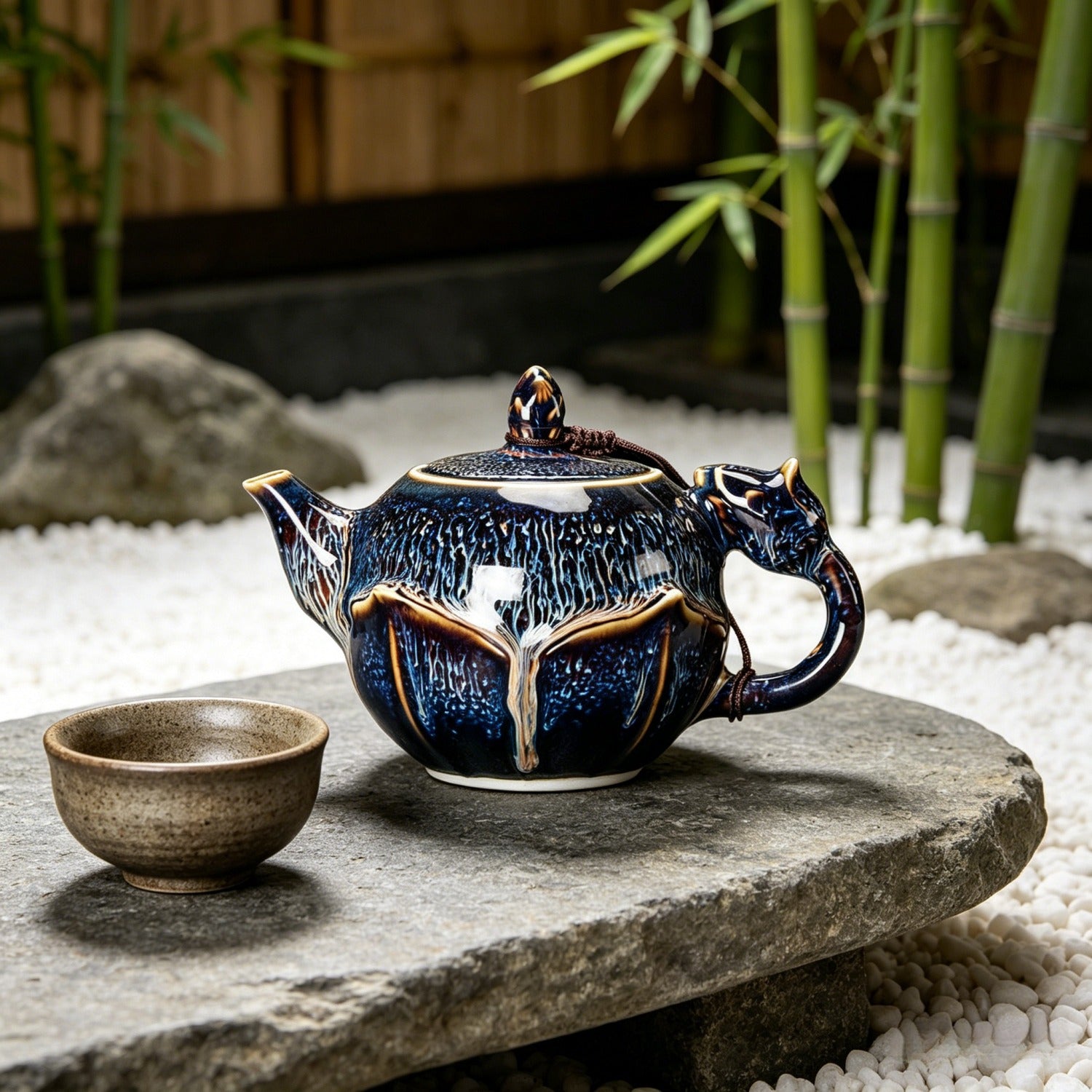 No.12 Tenmoku Gongfu Teapot 300ml Ceramic