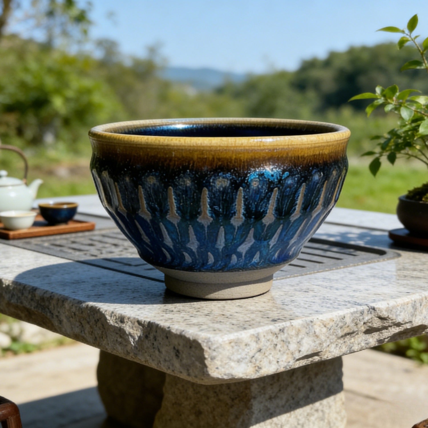Handmade Carved General Jian Ware Wood Fired Master Cup