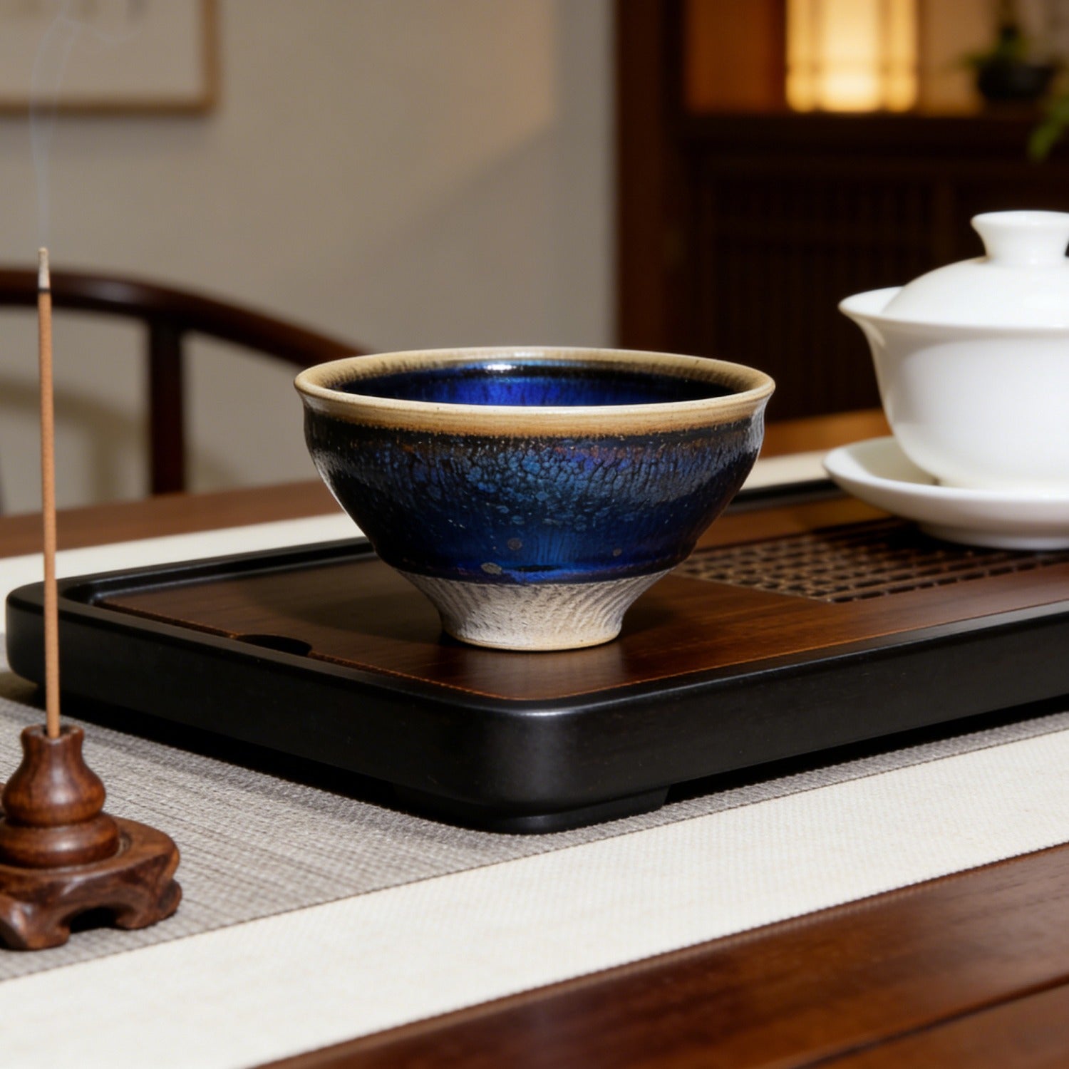 Handmade Bundled Mouth Jian Ware Wood Fired Master Cup