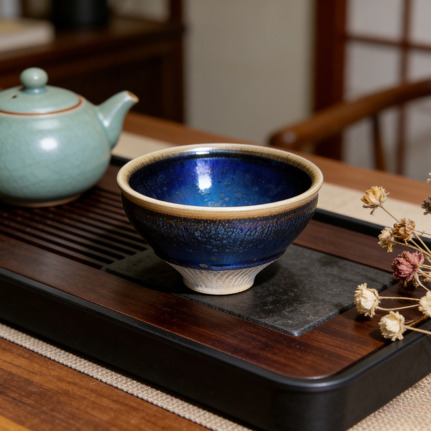 Handmade Bundled Mouth Jian Ware Wood Fired Master Cup