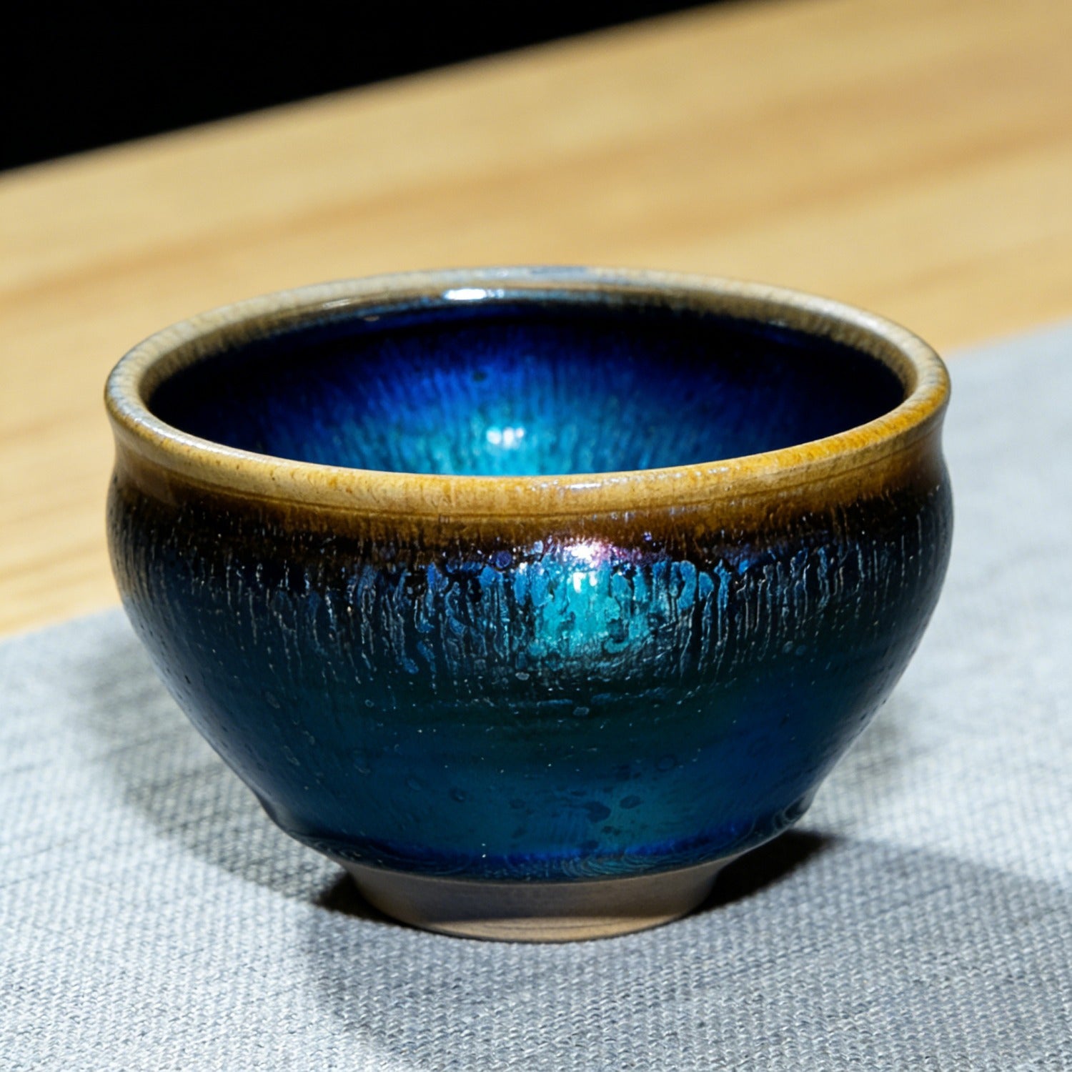 Handmade Rainbow General Jian Ware Wood Fired Master Cup