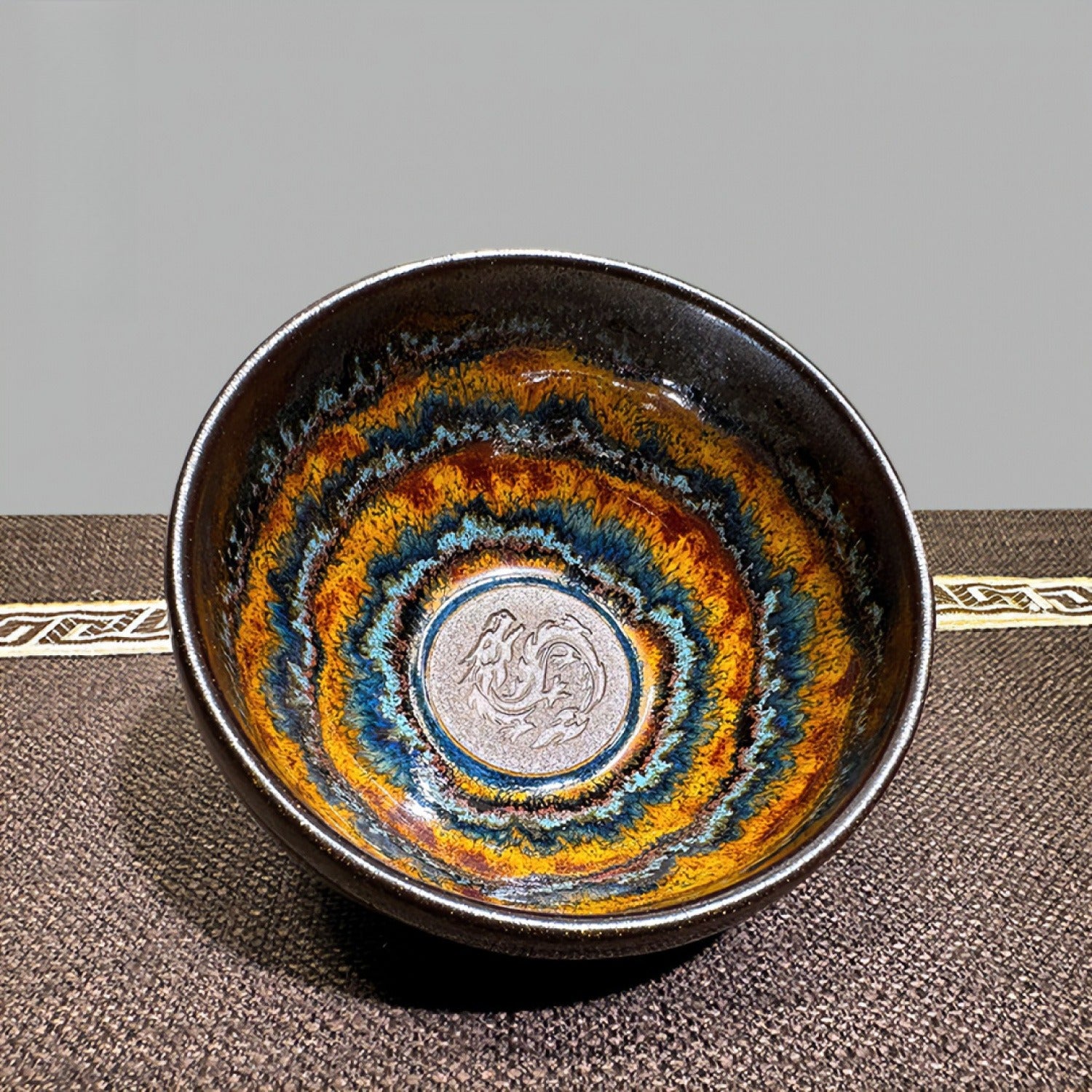 Master Craft Green Dragon Bowl Master Tea Cup