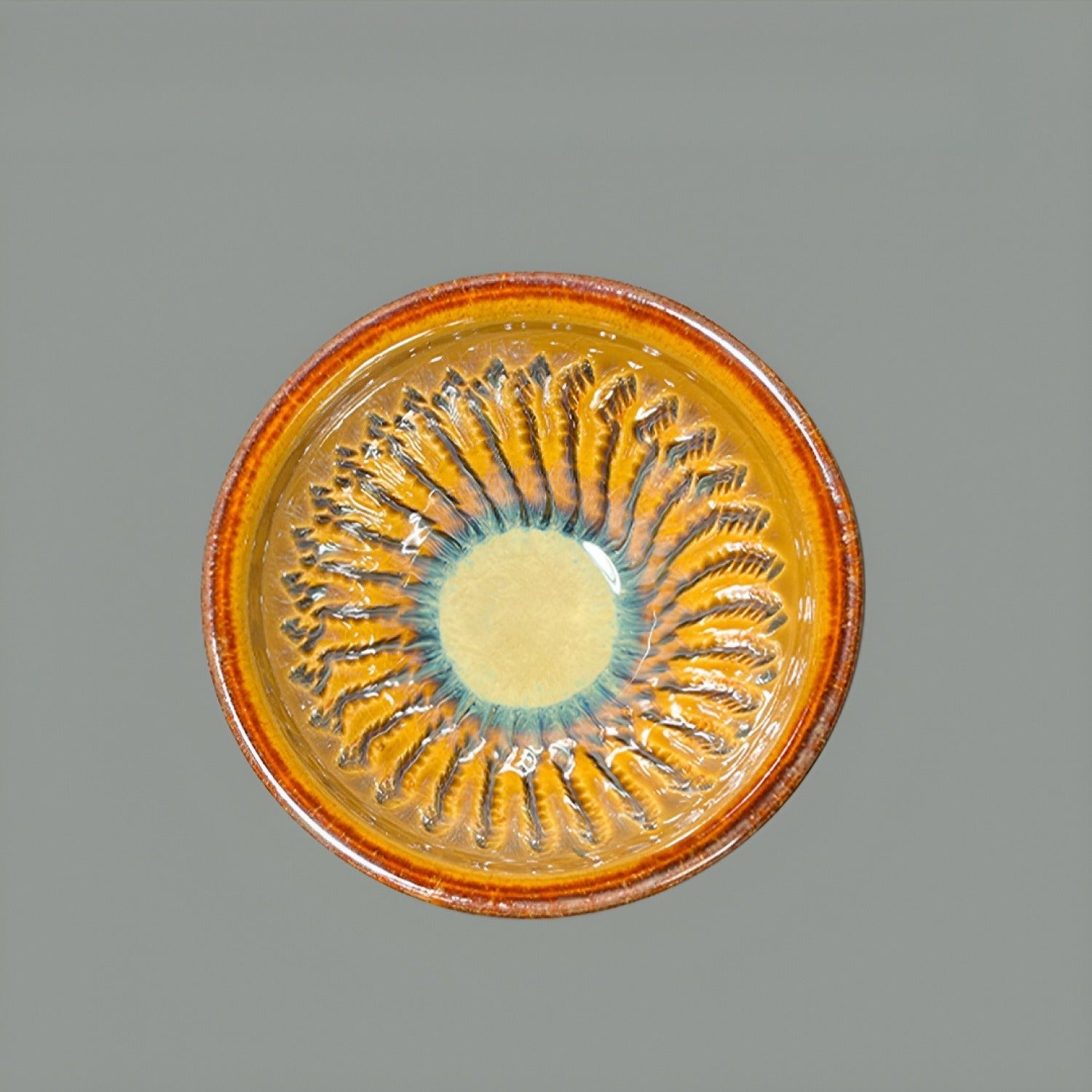 Master Grade Carved Ribbed Jian Ware Tea Cup