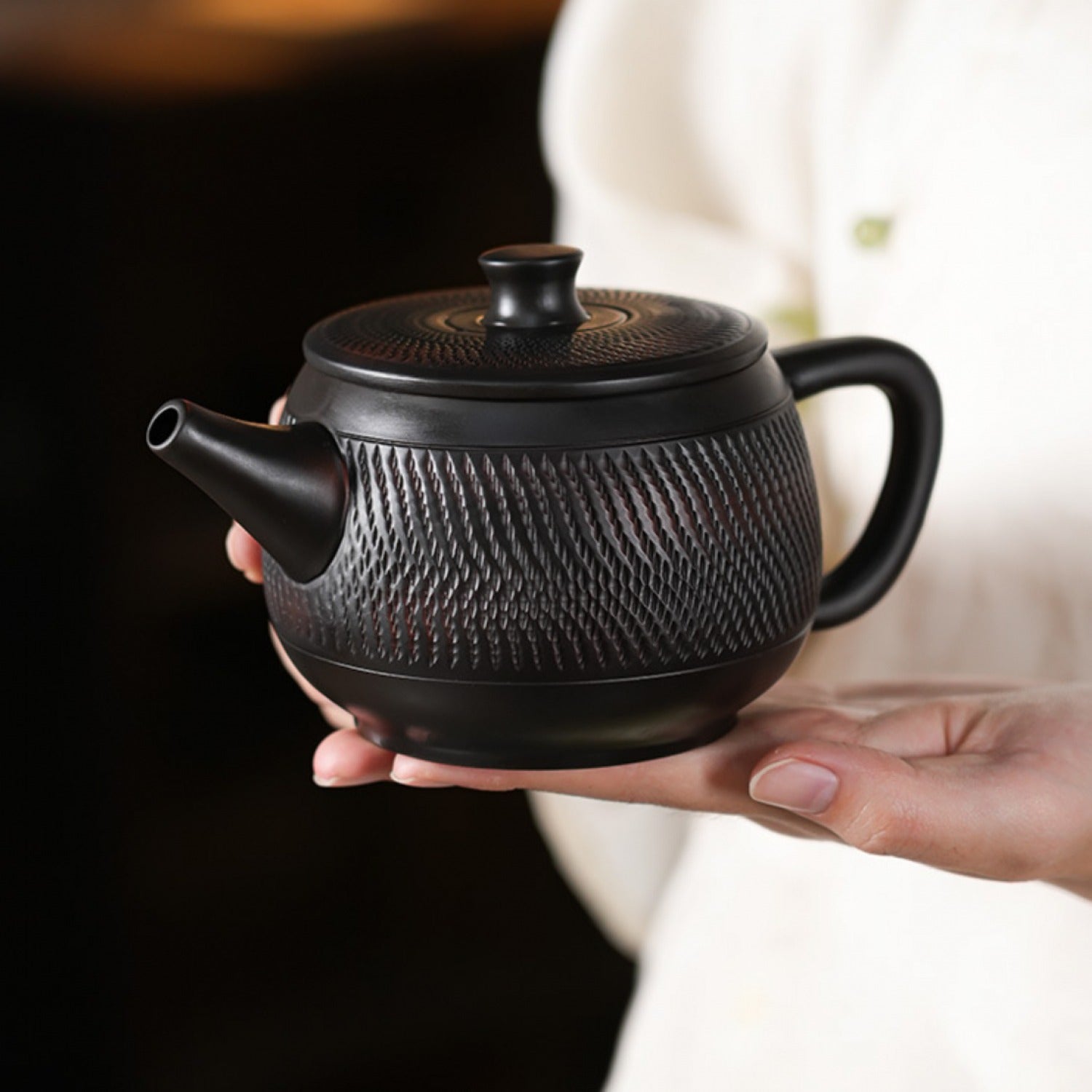Handmade Purple Pottery Hanwa Gongfu Teapot