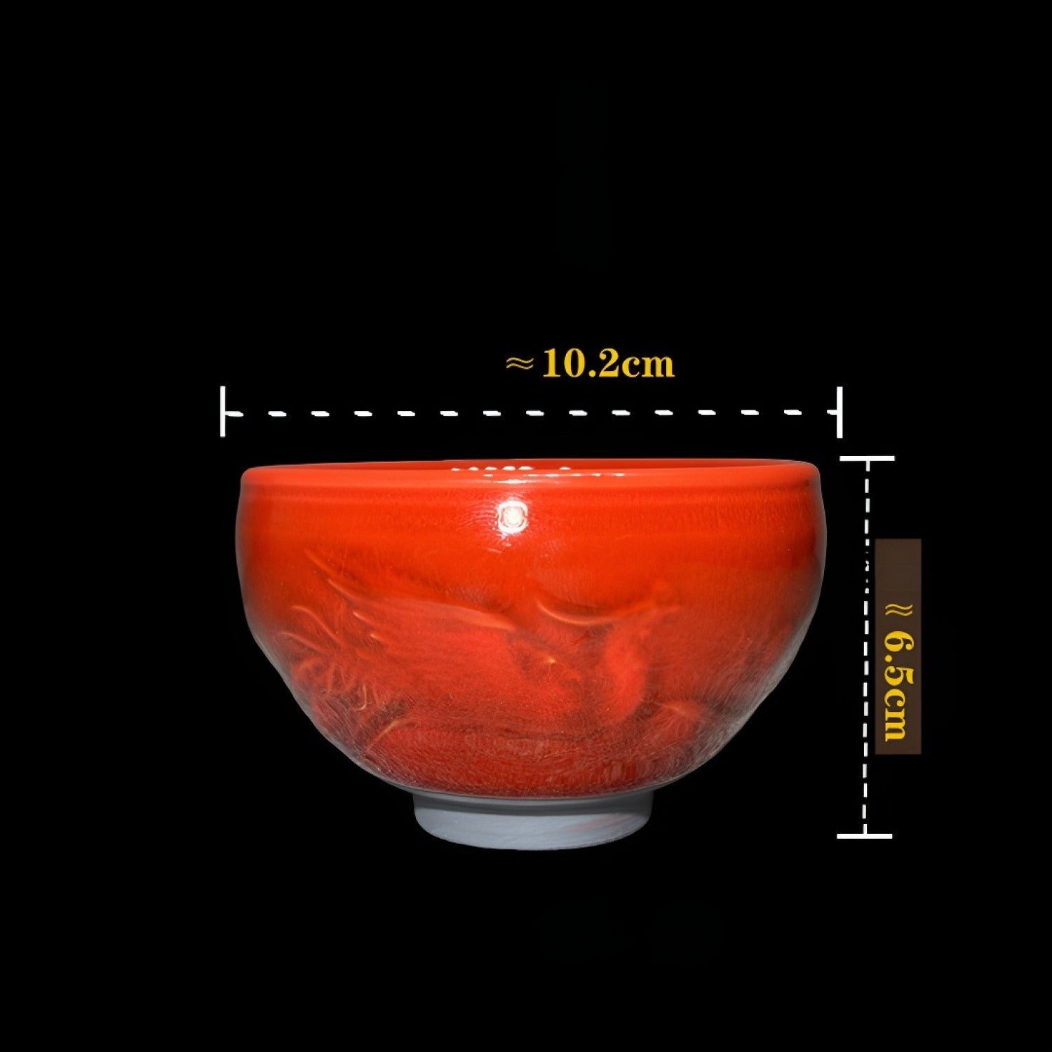 Ox Blood Red Dragon Phoenix Jian Ware Master Cup
