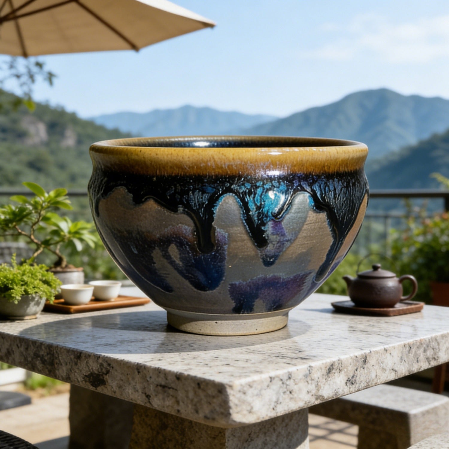 Handmade Landscape General Jian Ware Wood Fired Master Cup