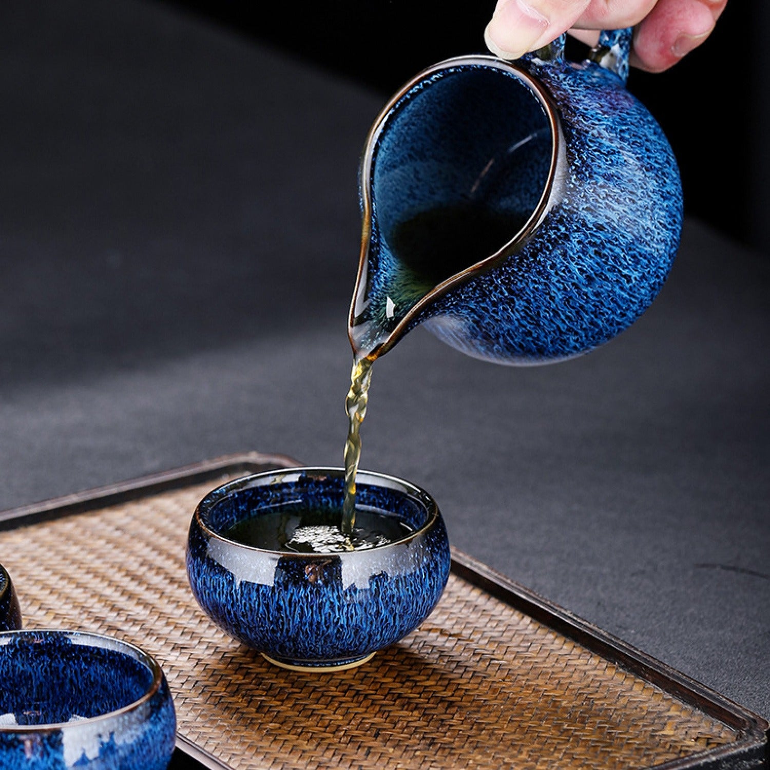 Jun Blue Kiln 10Pcs Beauty Tea Set Gift