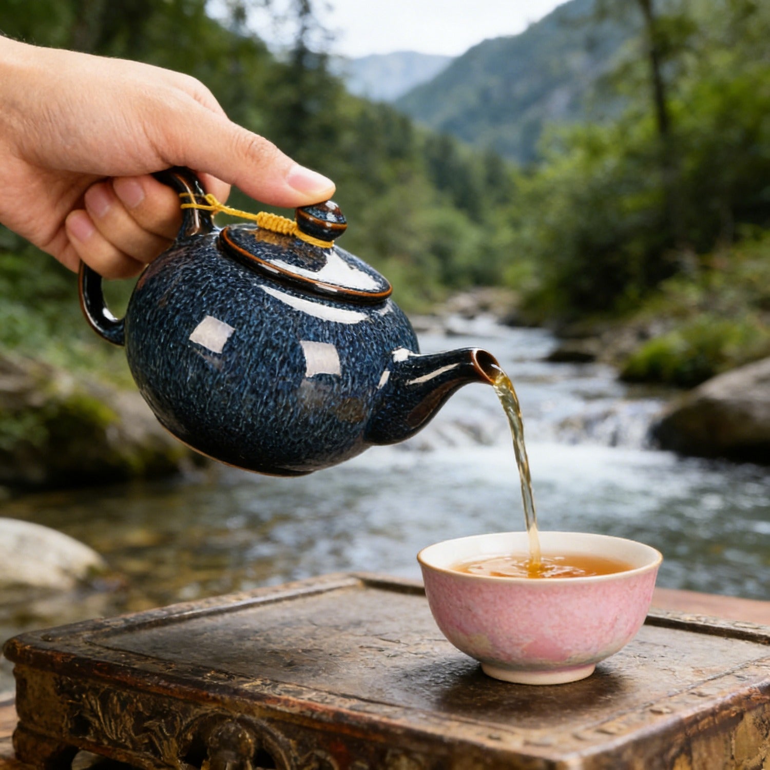 Large Kiln Change Jian Zhan Teapot 750ml Ceramic