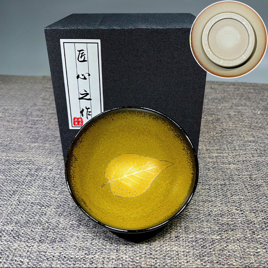 Gold Dust Tea Dust Leaf Tenmoku Master Cup