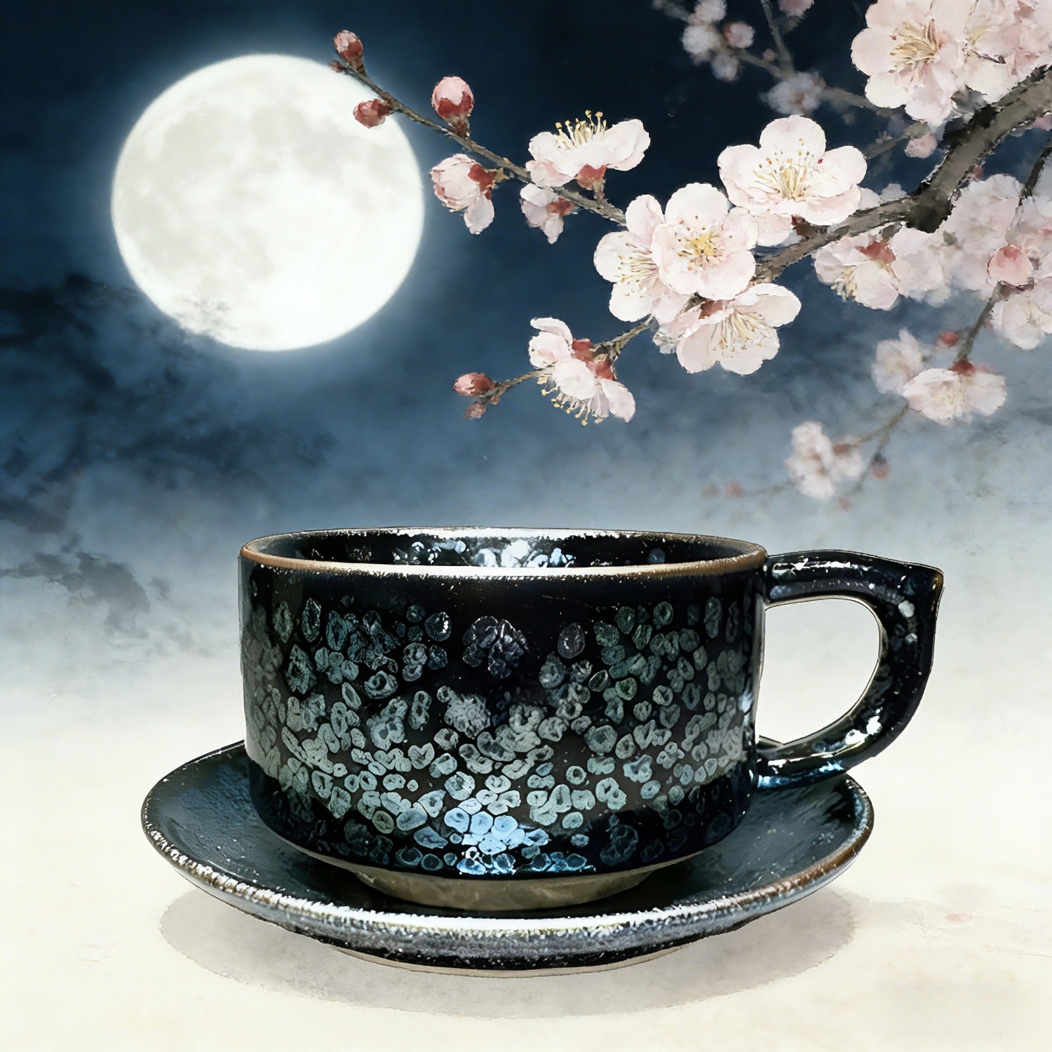 Heavenly Eye Oil Spot Jian Zhan Tenmoku Coffee Cup Handmade Ceramic