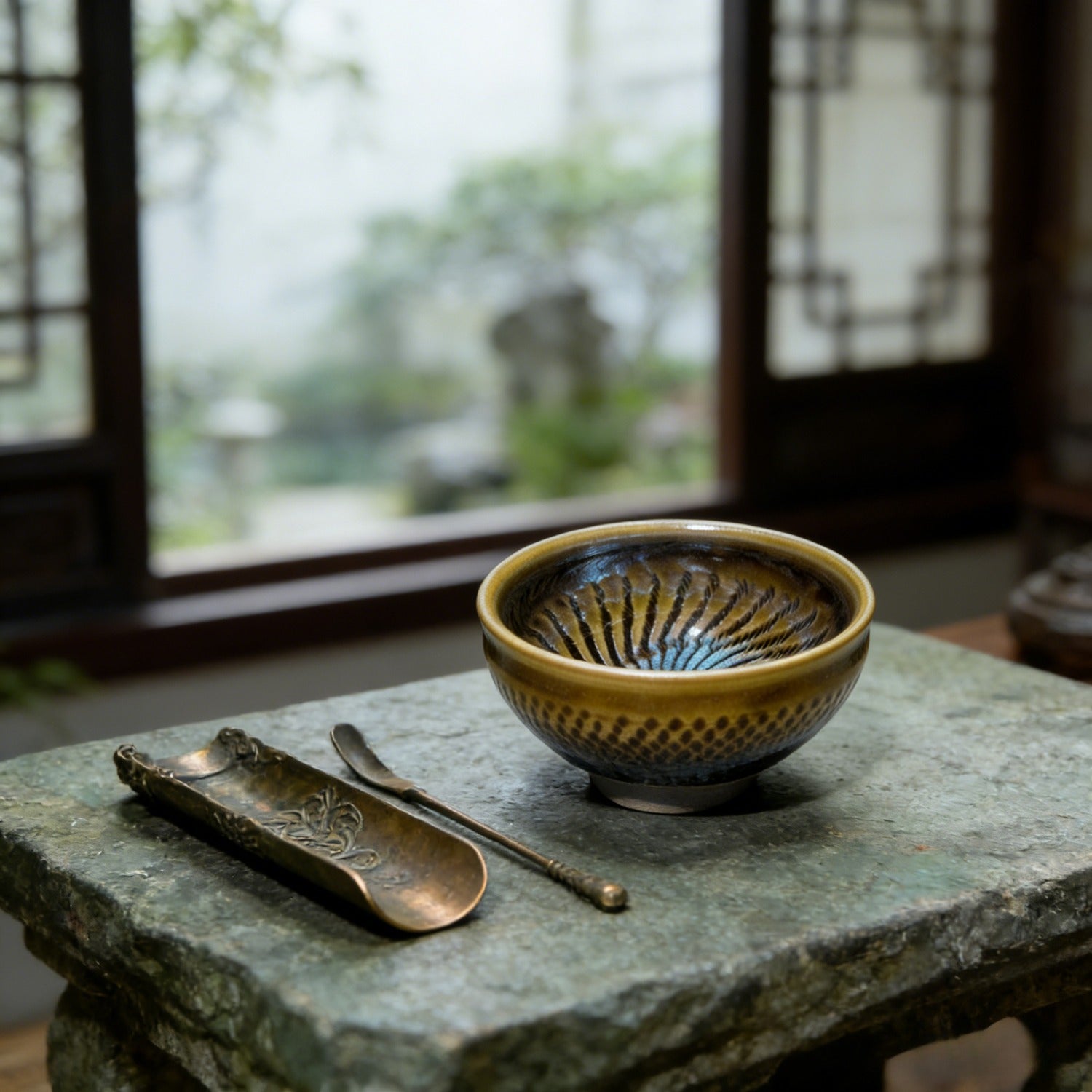 Handmade Carved General Jian Ware Wood Fired Master Cup