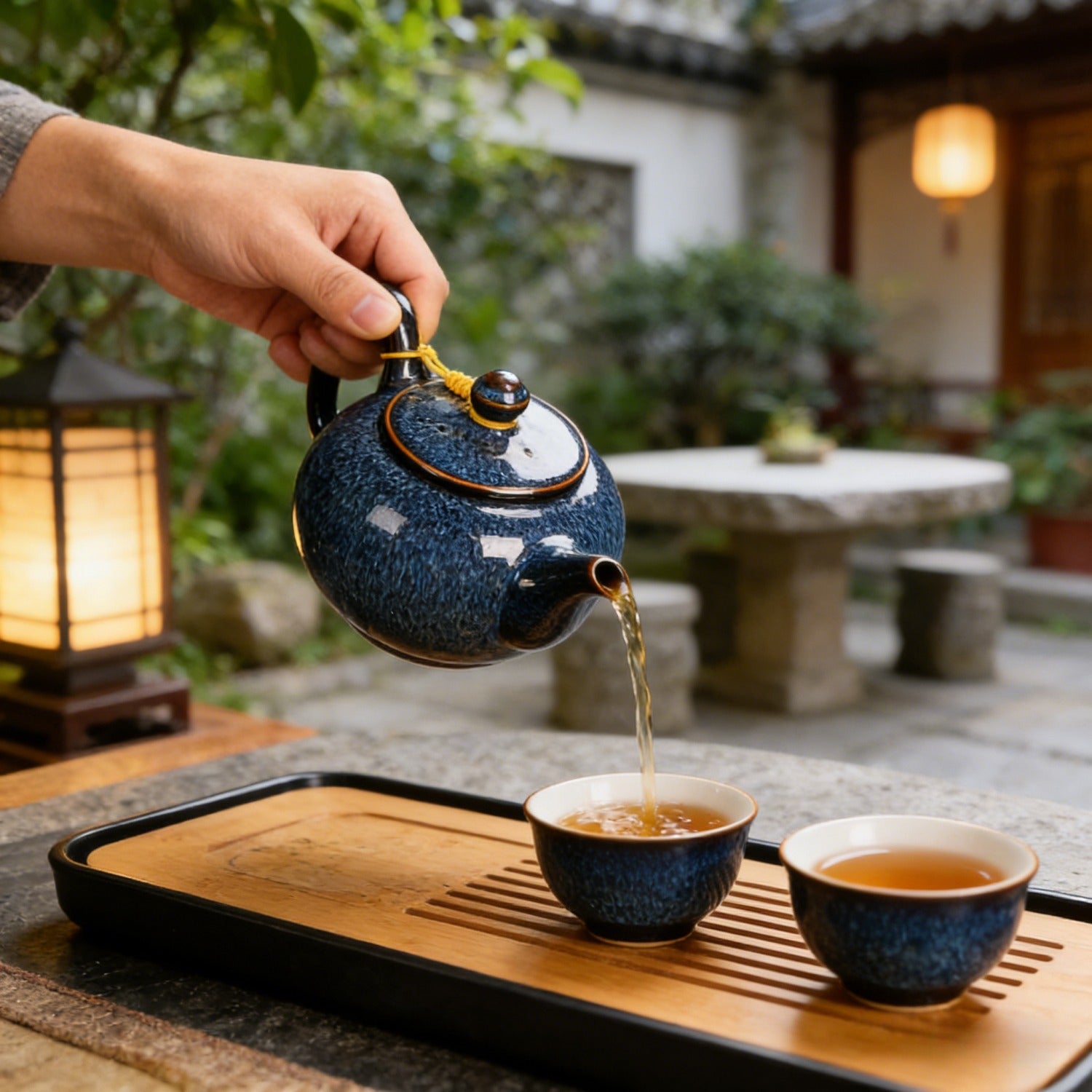 Large Kiln Change Jian Zhan Teapot 750ml Ceramic