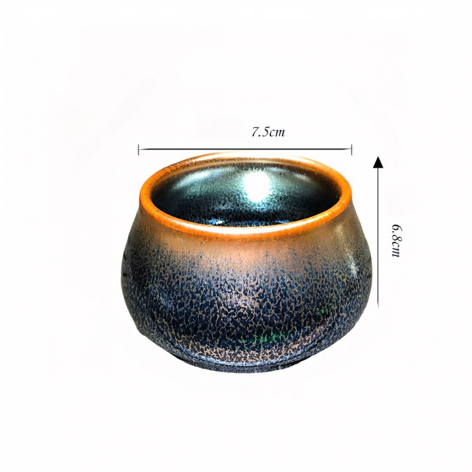 Buddha Belly Wood-Fired Blue Kirin Tenmoku Cup