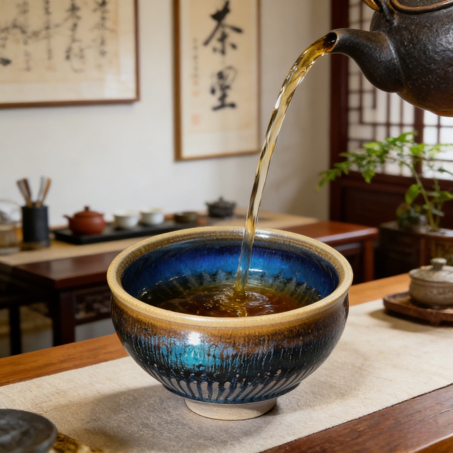 Handmade Carved General Jian Ware Wood Fired Master Cup
