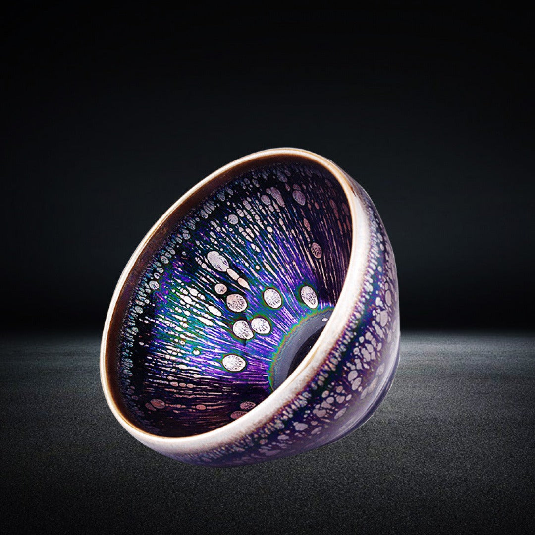 Colorful Glaze Oil Drop Jian Ware Master Tea Cup