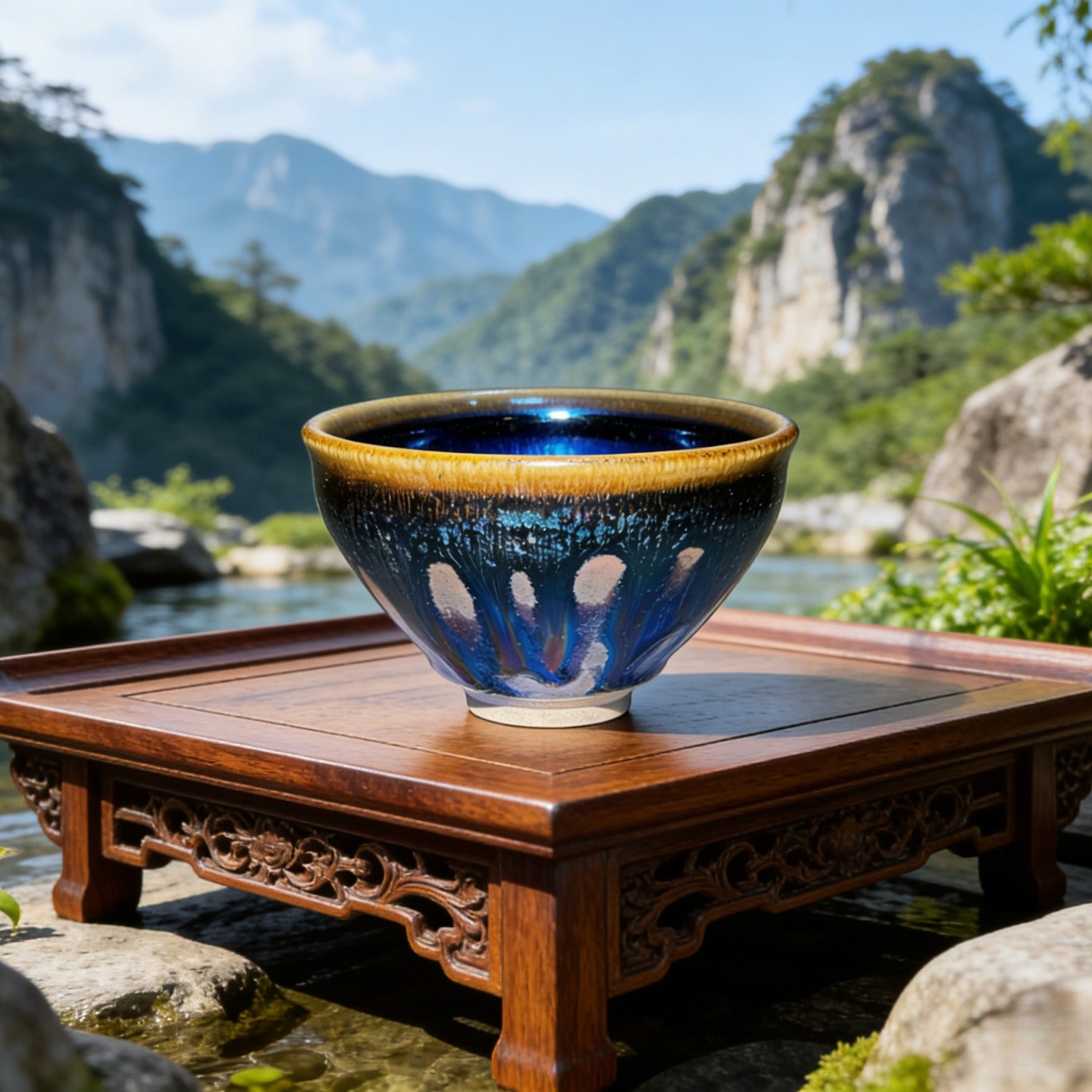 Handmade Waterfall Jian Ware Wood Fired Master Cup