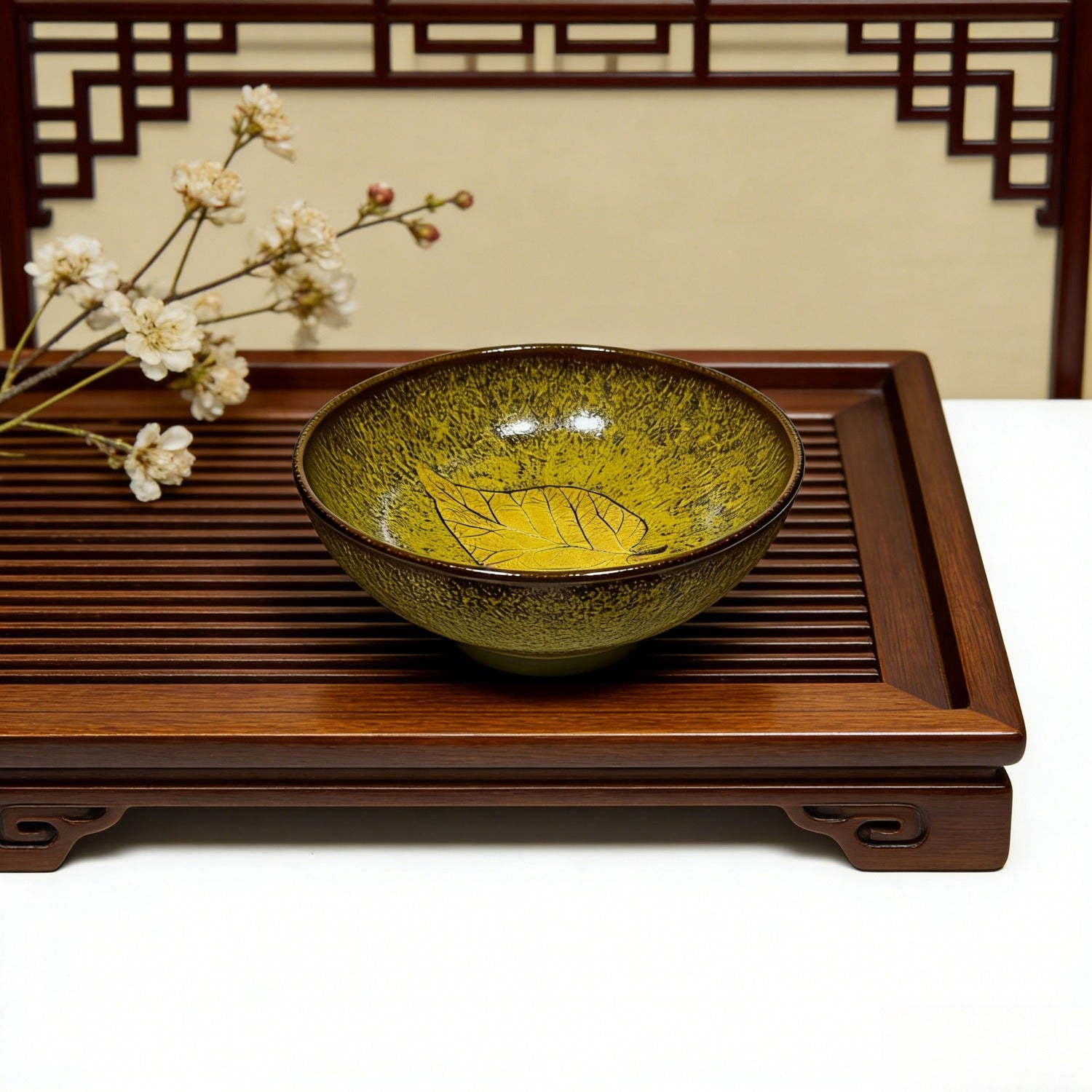 Golden Osmanthus Leaf Tenmoku Master Cup