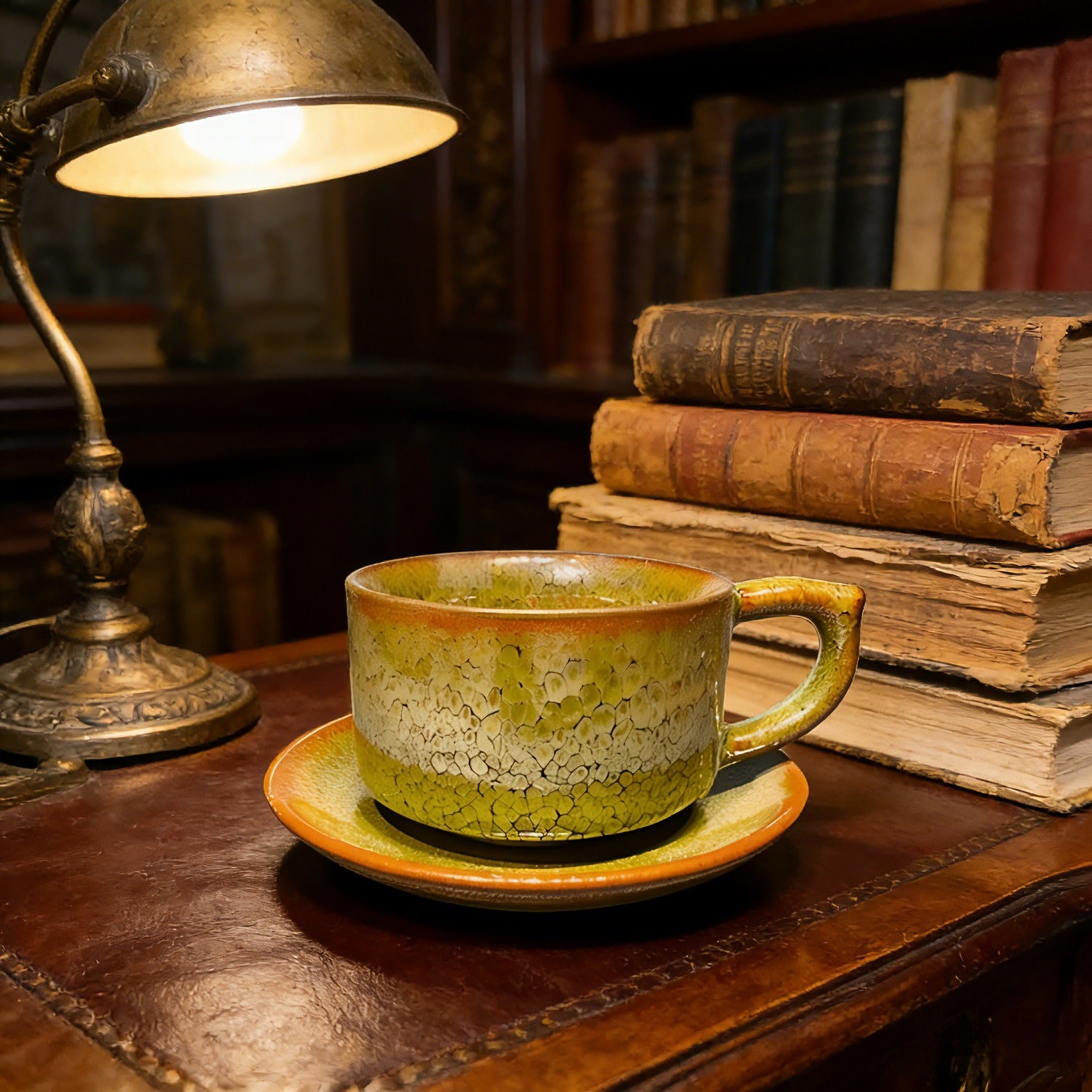 Golden Partridge Jian Zhan Tenmoku Coffee Cup Handmade Ceramic Mug