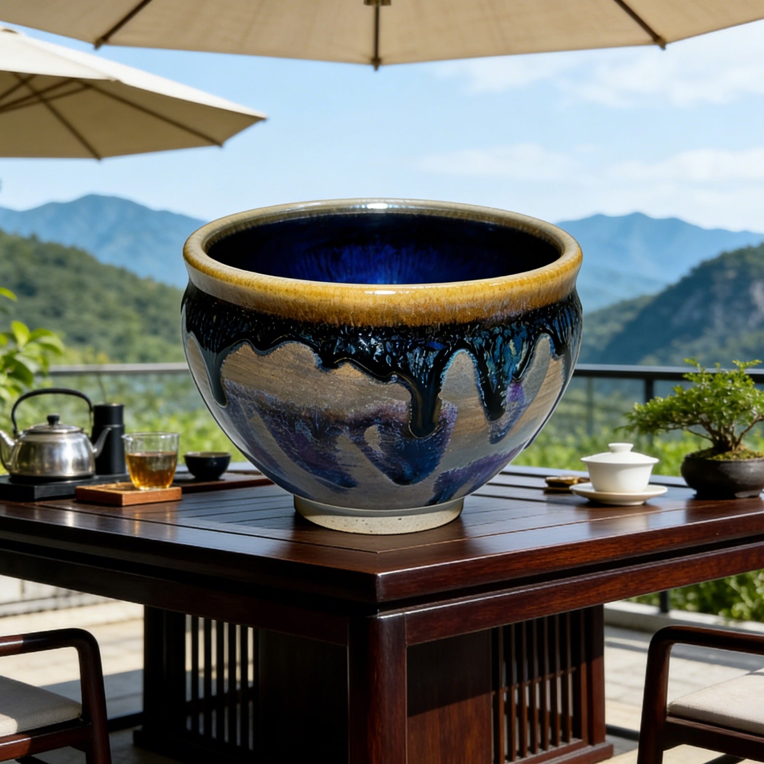 Handmade Landscape General Jian Ware Wood Fired Master Cup