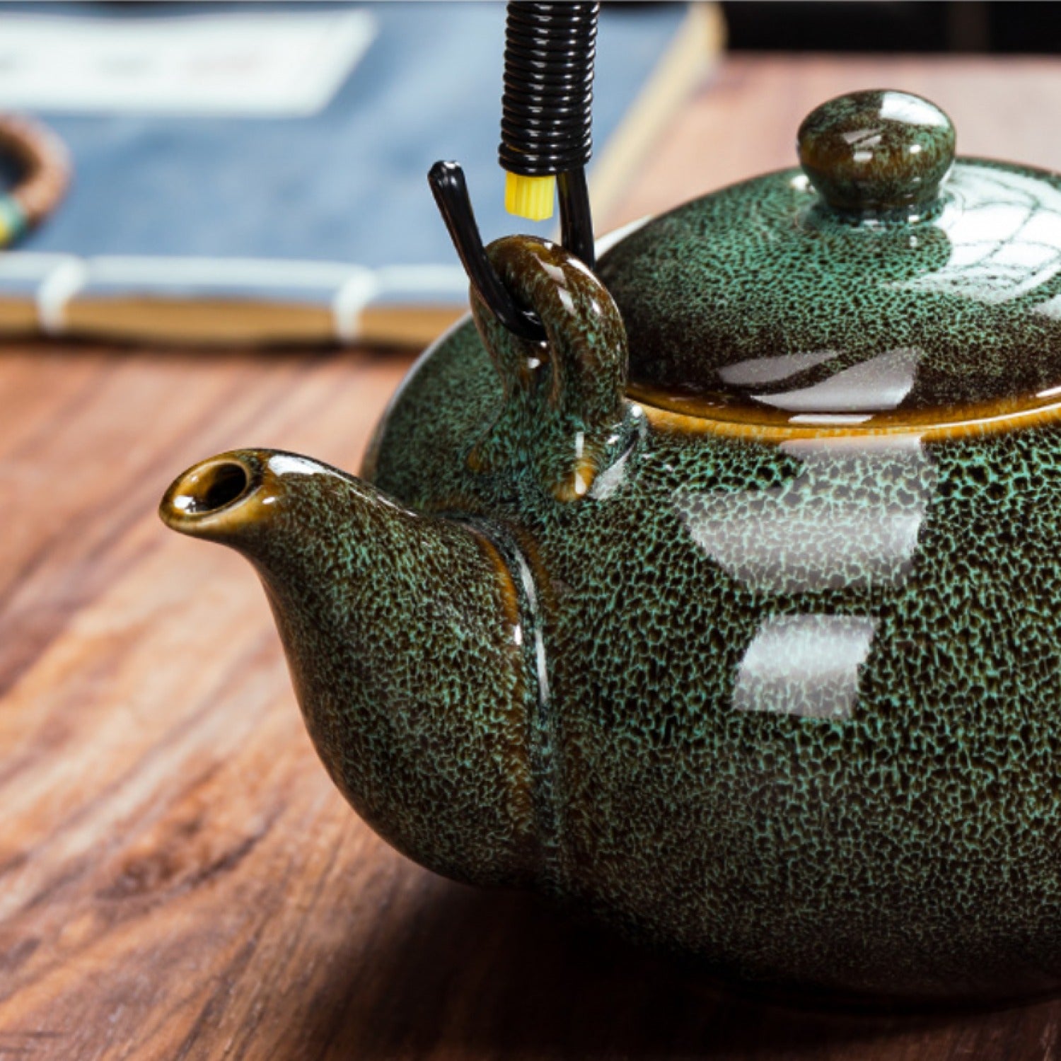 Green Kiln Change Jian Zhan Teapot 750ml Handle