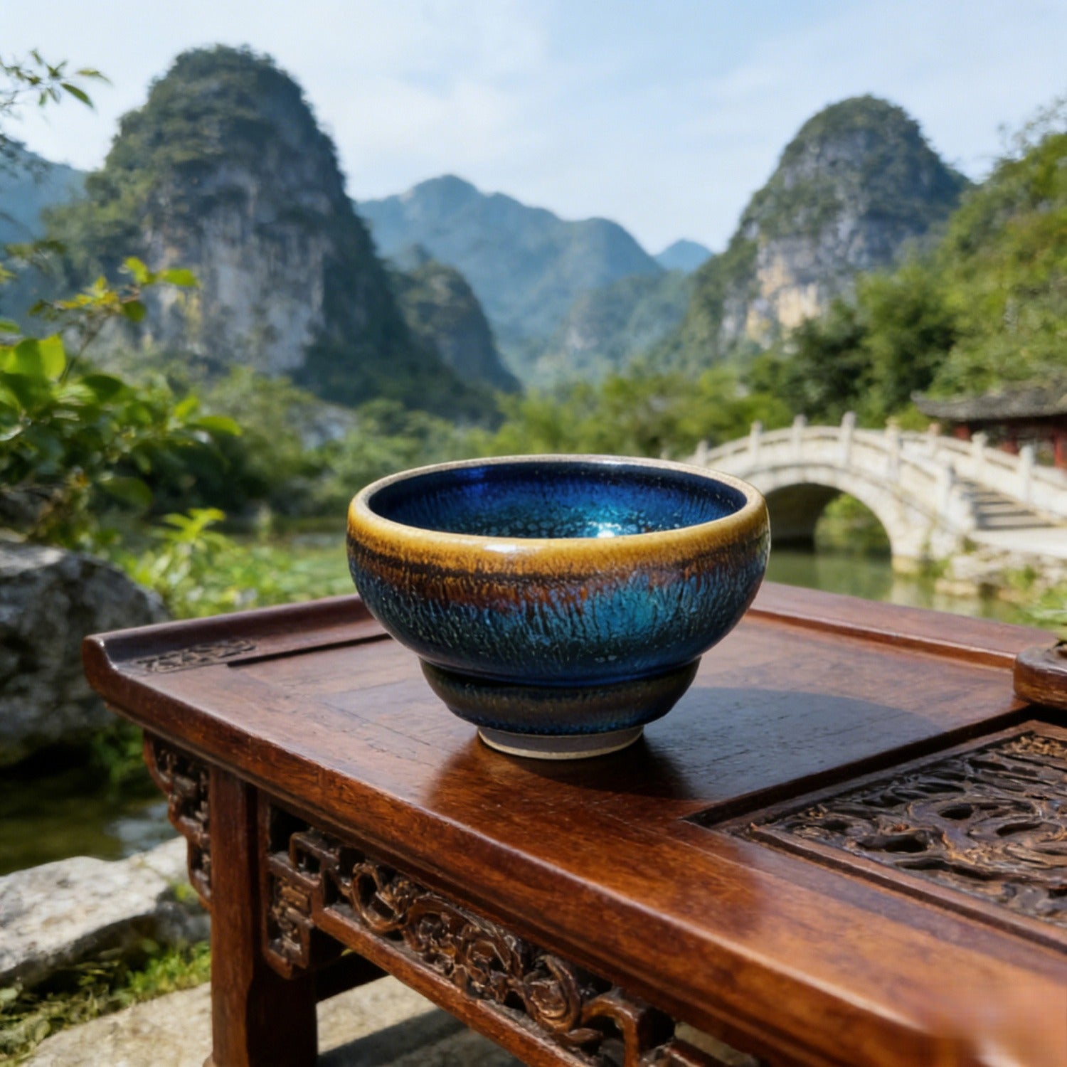 Handmade Fortune Gourd Jian Ware Wood Fired Master Cup