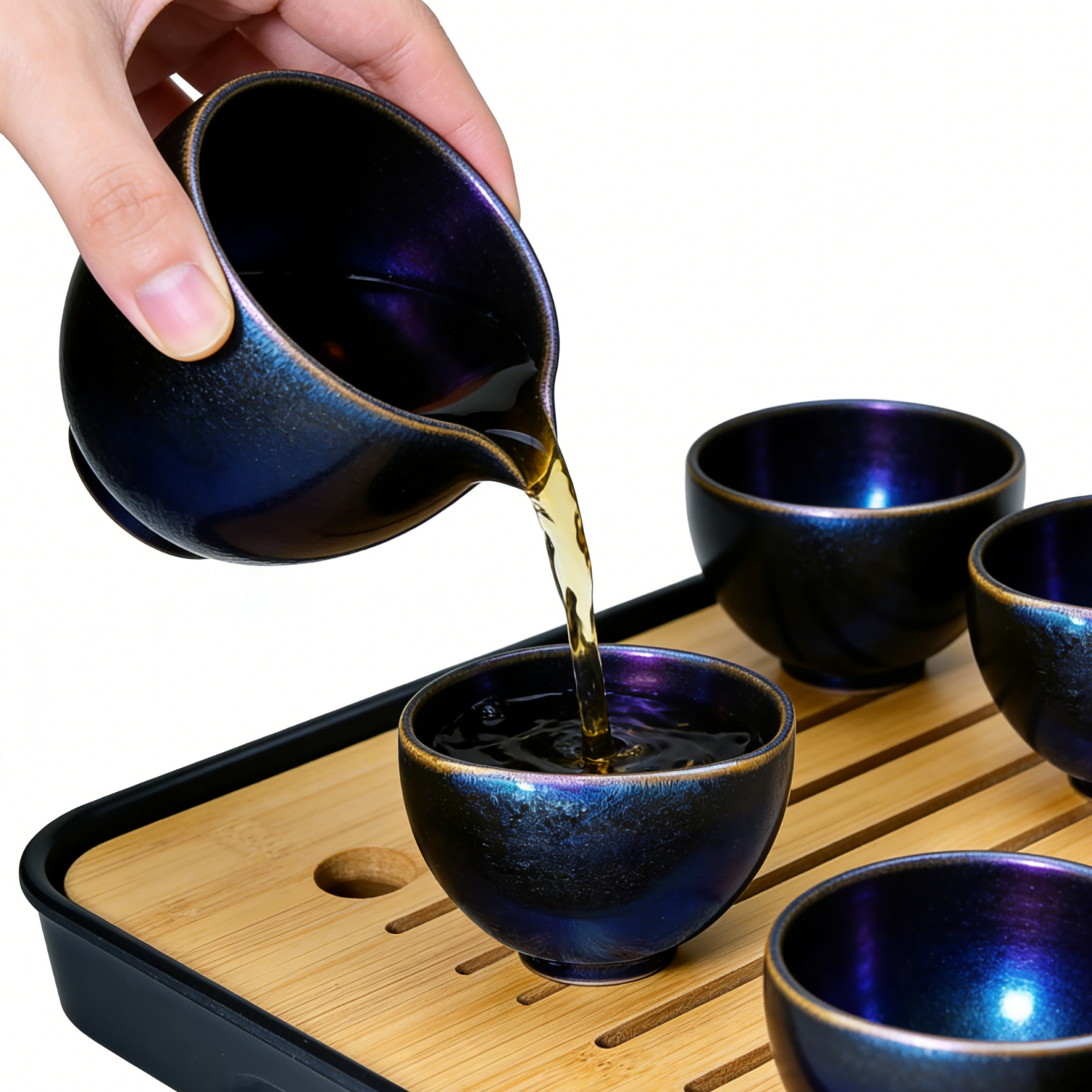 Handmade Square Jian Ware Wood Fired Master Cup