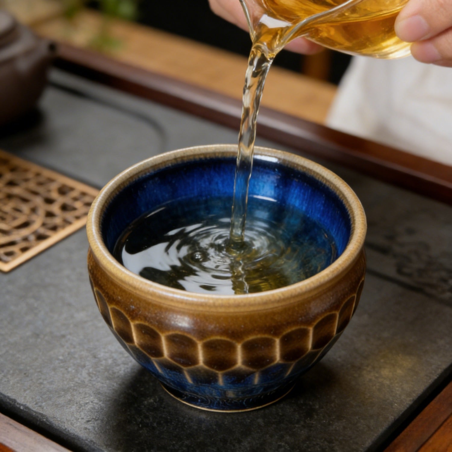 Handmade Rainbow General Jian Ware Wood Fired Master Cup