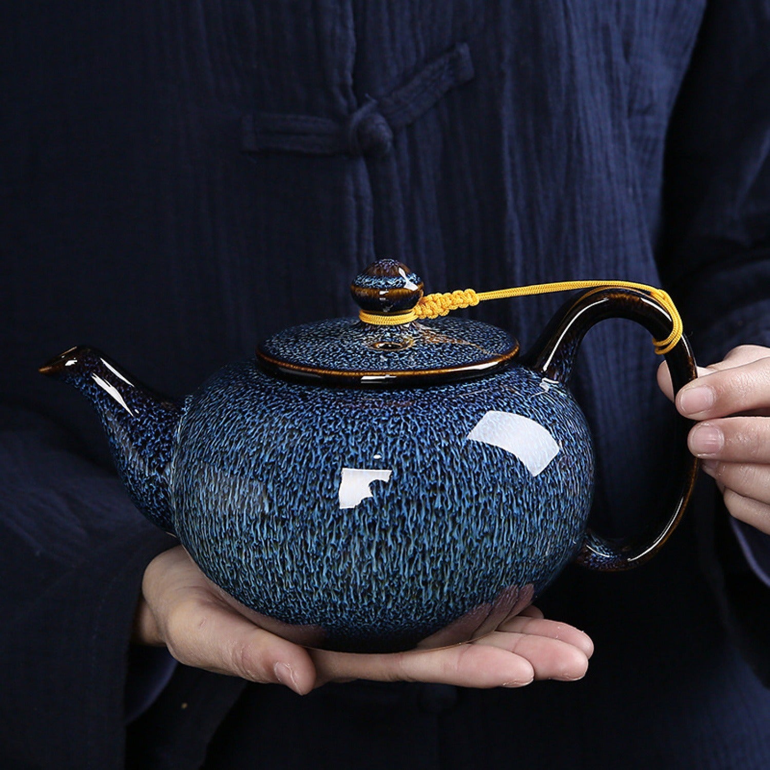 Large Kiln Change Jian Zhan Teapot 750ml Ceramic