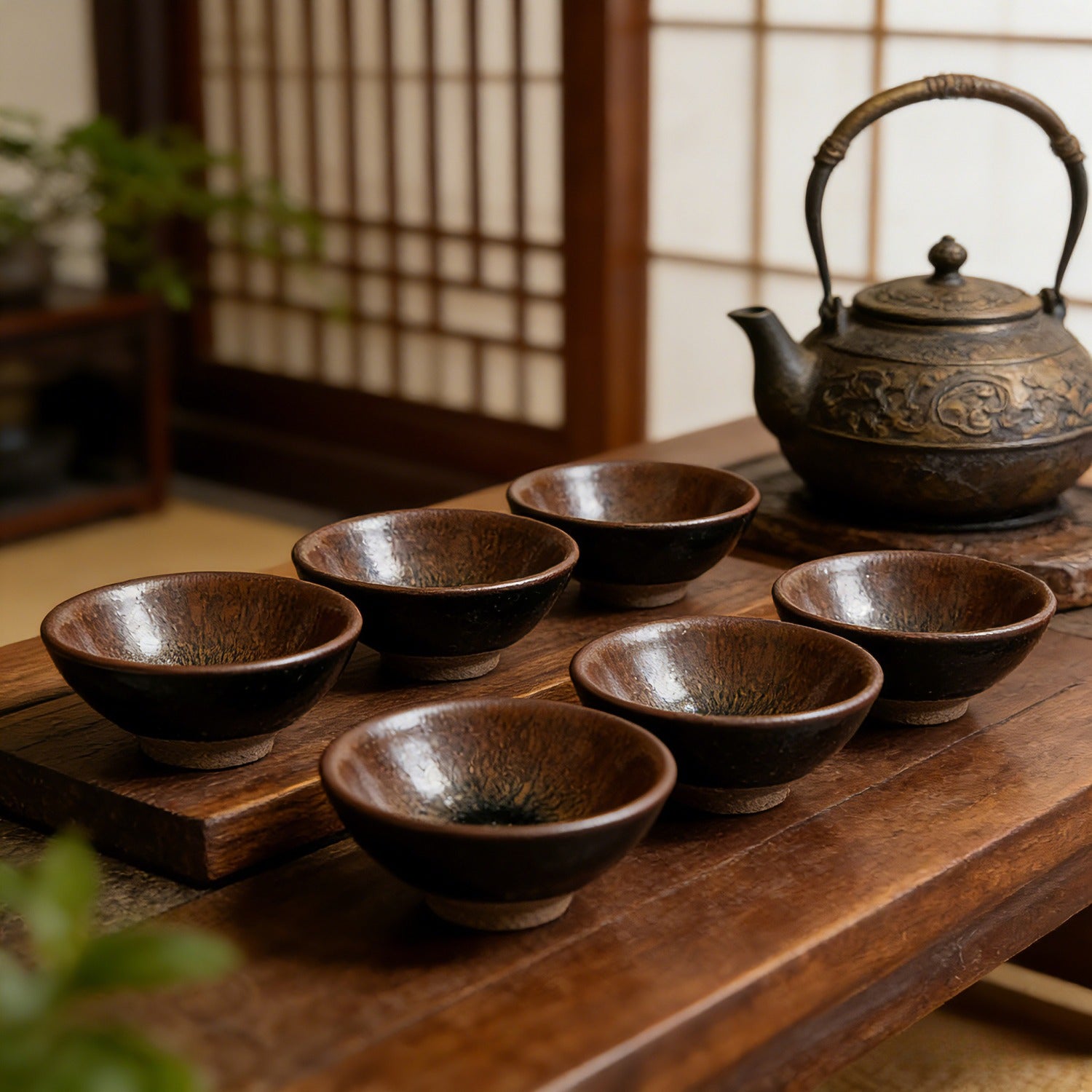 8 Dragon Kiln Wood-Fired Iron Body Jian Ware Tea Cup