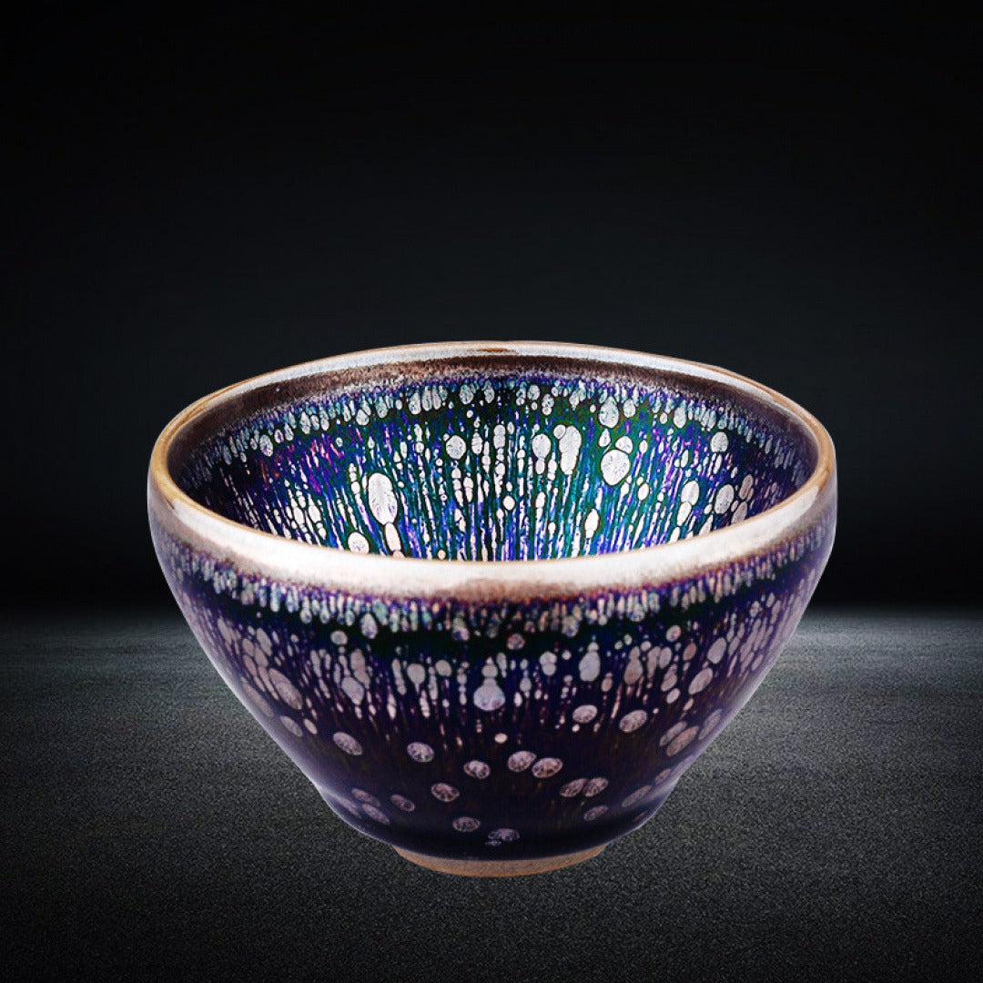 Colorful Glaze Oil Drop Jian Ware Master Tea Cup