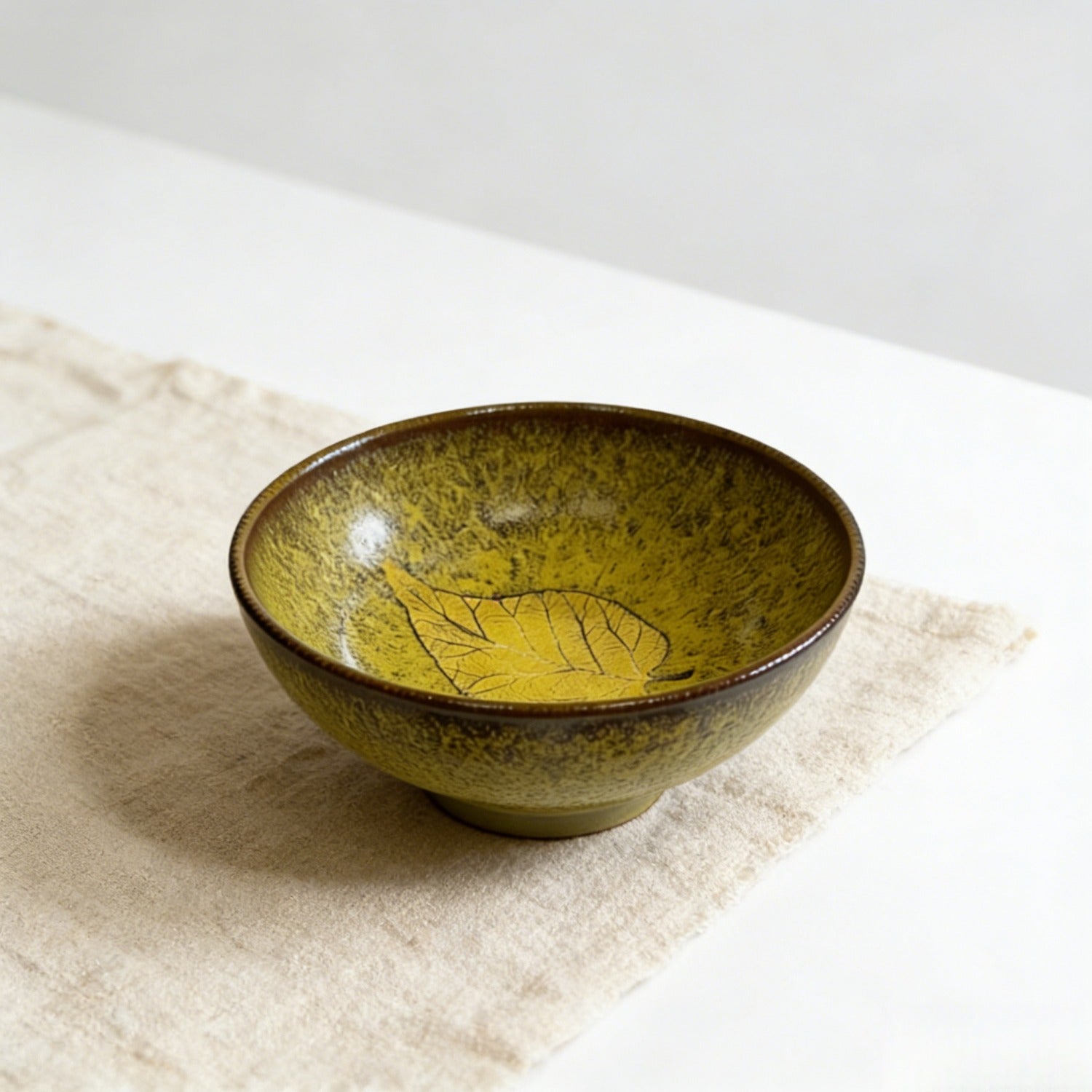 Golden Osmanthus Leaf Tenmoku Master Cup
