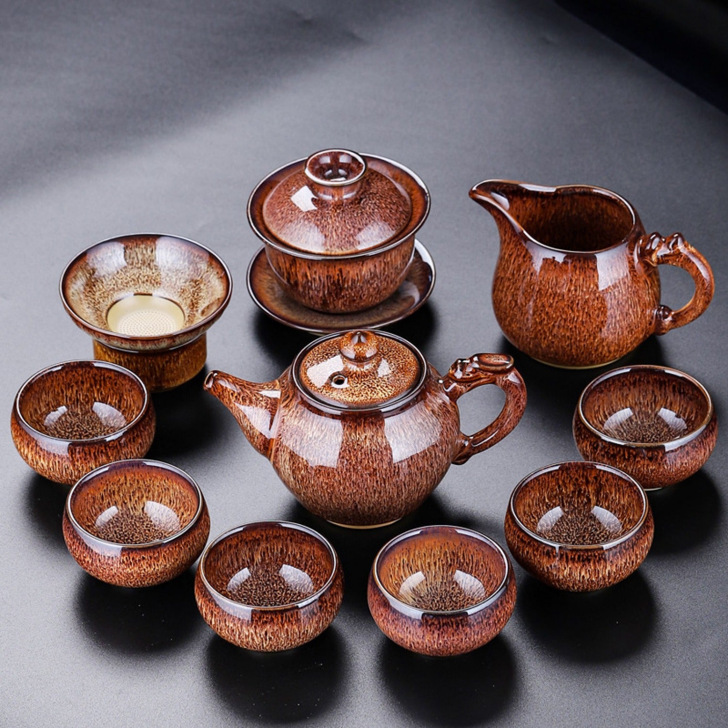 Golden Kiln 10Pcs Tea Set Gift Box