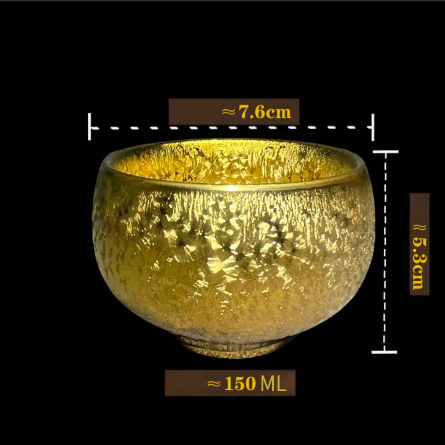 Gold Gilded White Porcelain Large Master Tea Cup