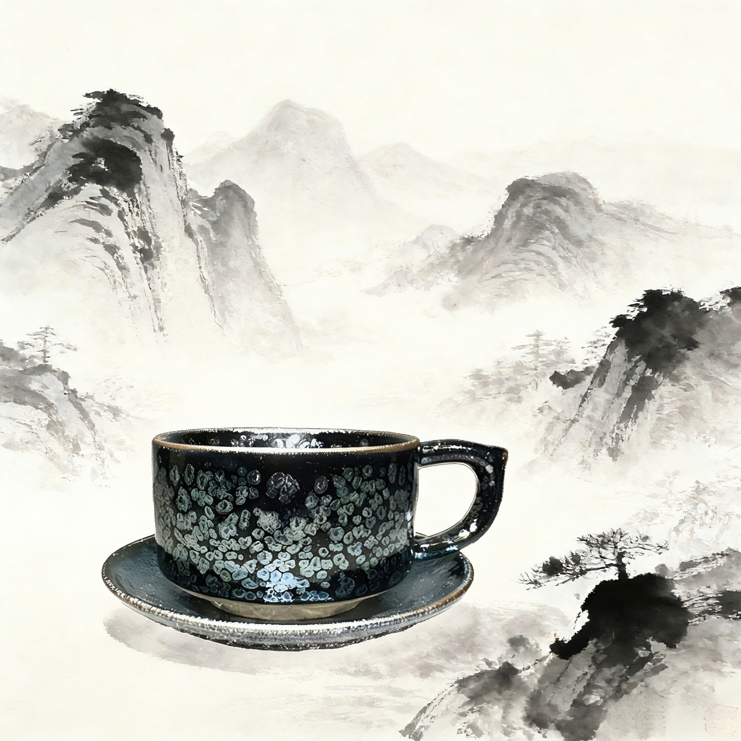 Heavenly Eye Oil Spot Jian Zhan Tenmoku Coffee Cup Handmade Ceramic