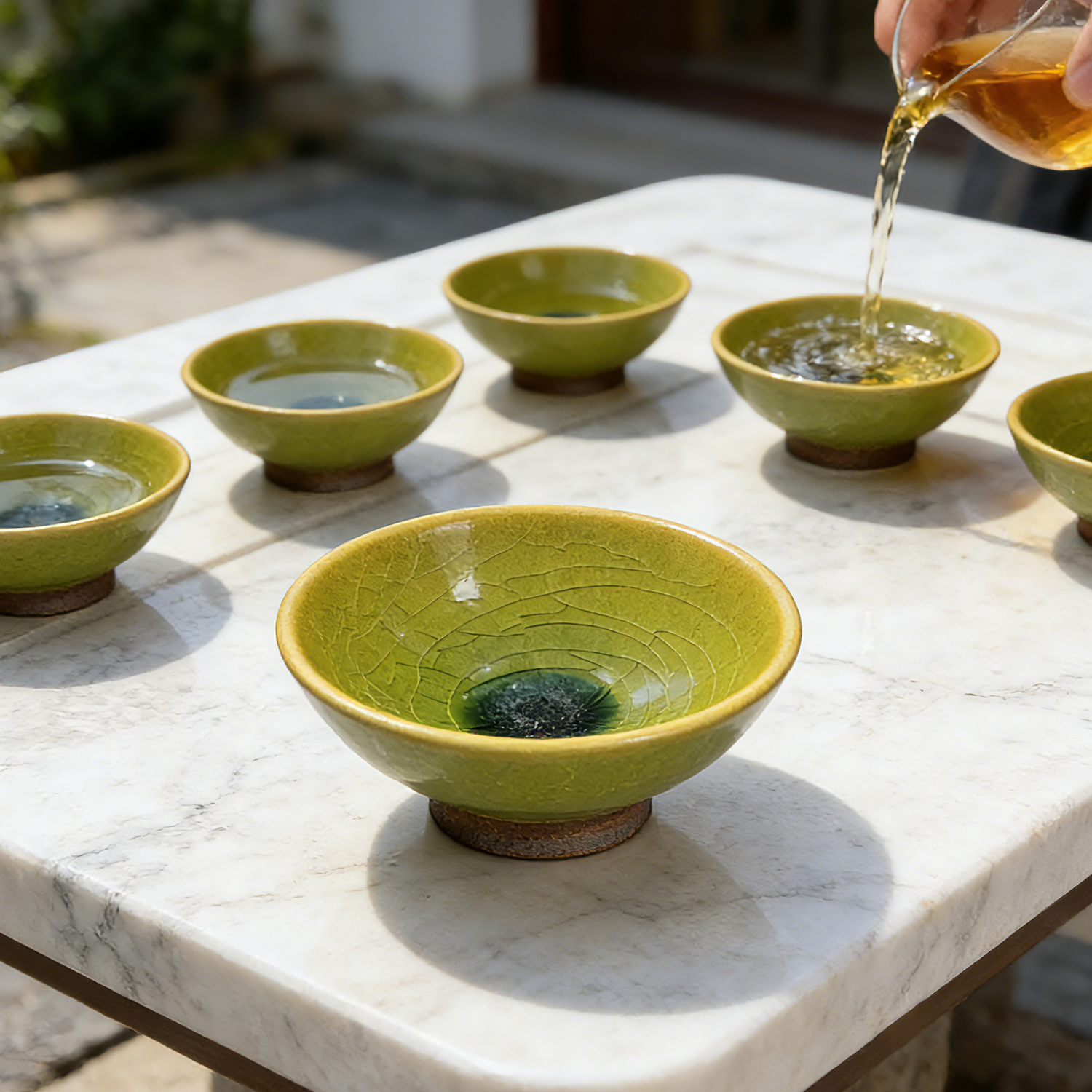 Handmade Tea Dust Ice Crackle Jian Ware Master Cup