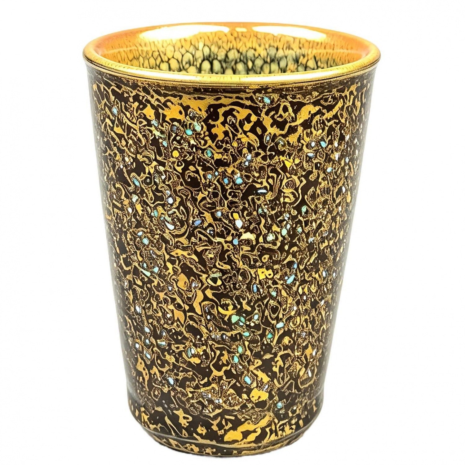 Gold Lacquer Tenmoku Tea Beer Cup 300ml